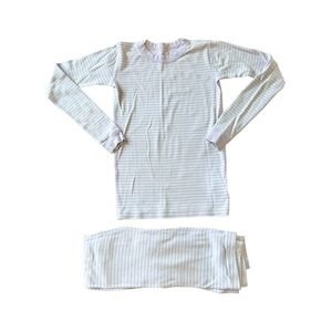 Hanna Andersson lavender stripe pajamas size 14